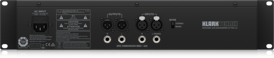 Klark Teknik BBD-320 3rd Dimension Rack Effect