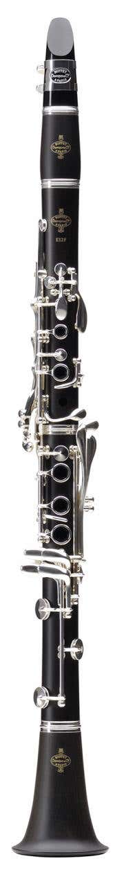 Buffet E12F Intermediate Clarinet - Silver-Plated Keys / Grenadilla Body (BC2512F-2-0GB)