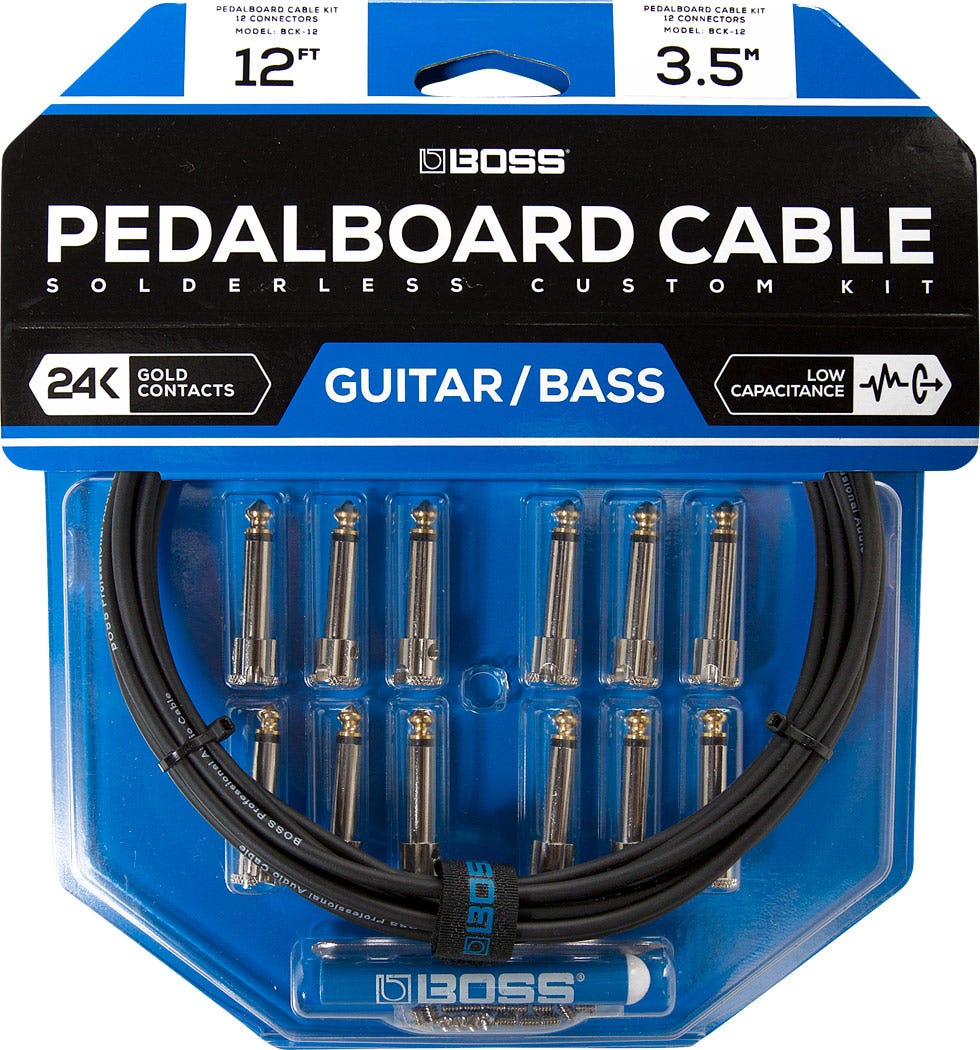Boss Solderless Pedalboard Cable Kit - 12 Connectors