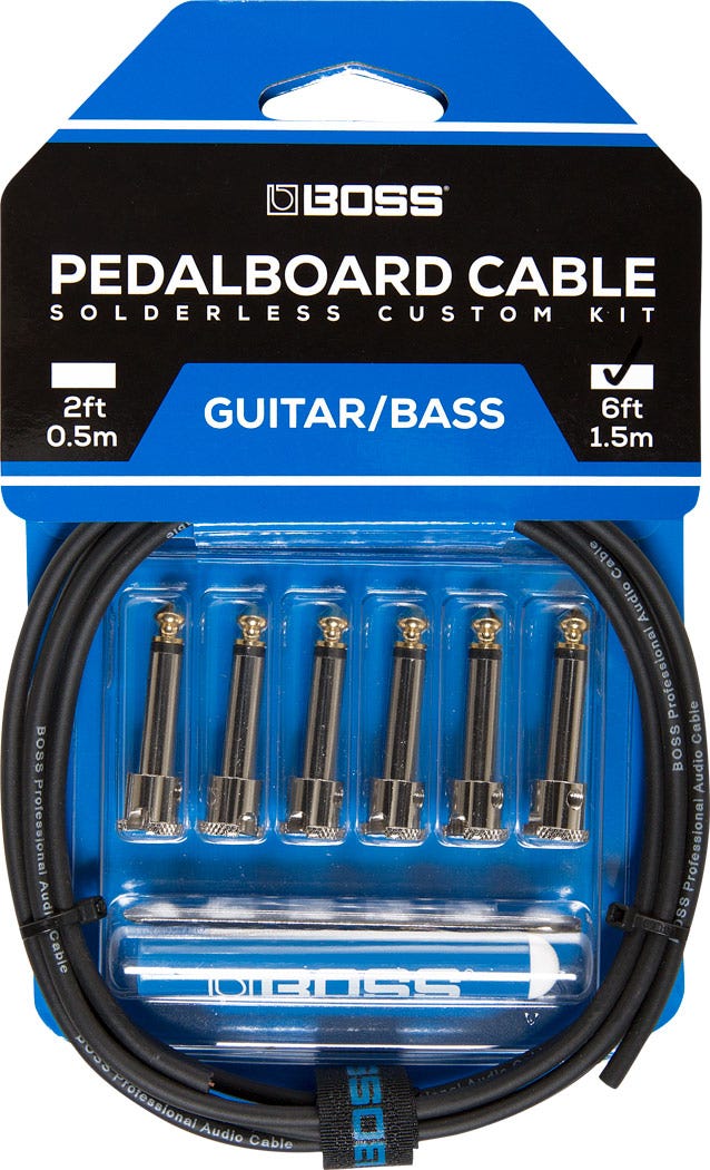 Boss Solderless Pedalboard Cable Kit - 6 Connectors