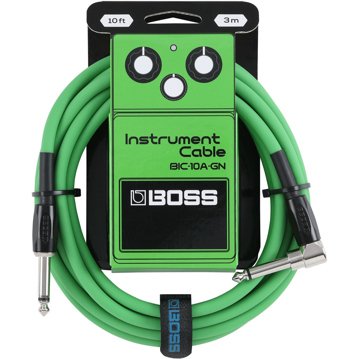 Boss Instrument Cable 10ft/3m AS - Green