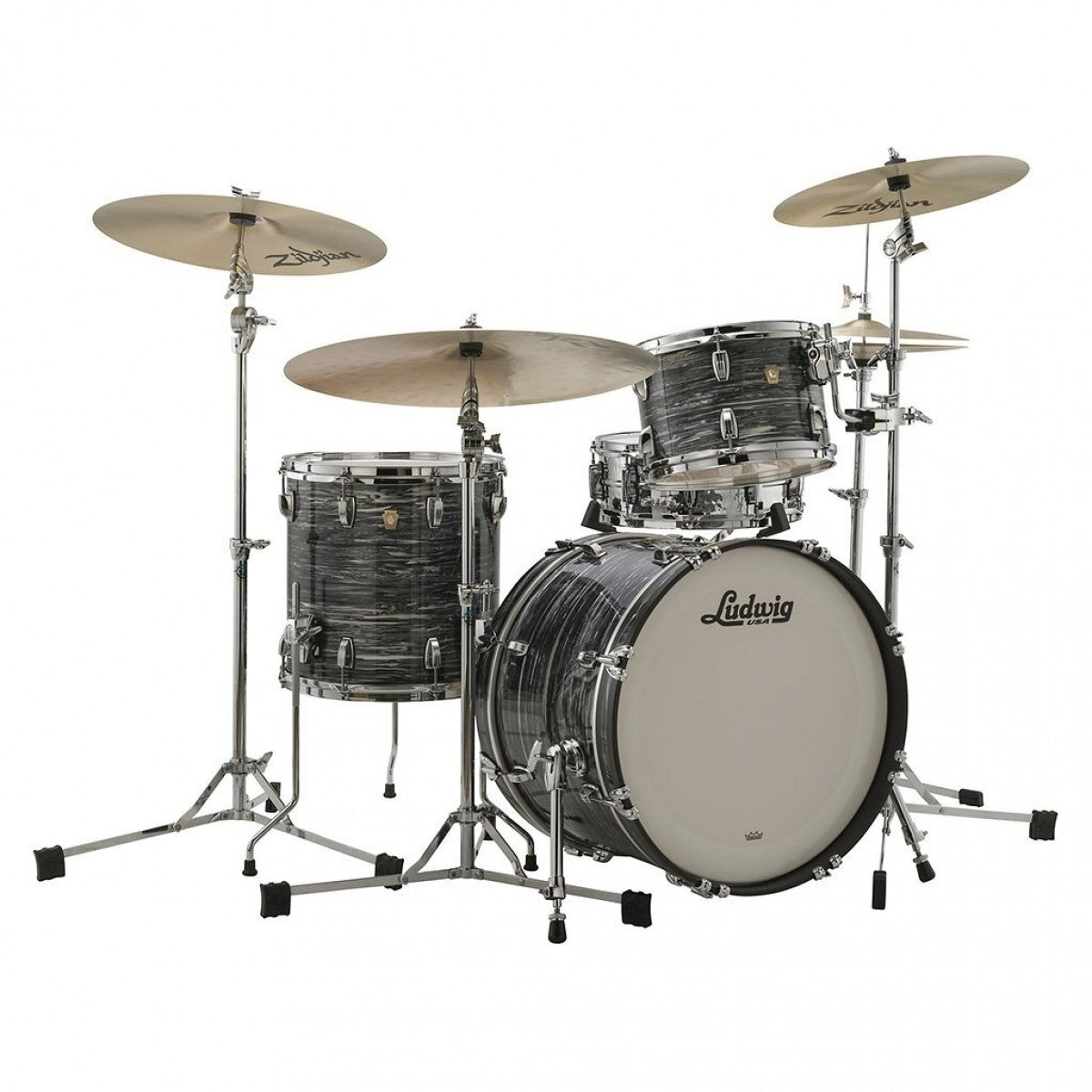 Ludwig Classic Maple Downbeat 20" 3pc Shell Pack - Vintage Black Oyster