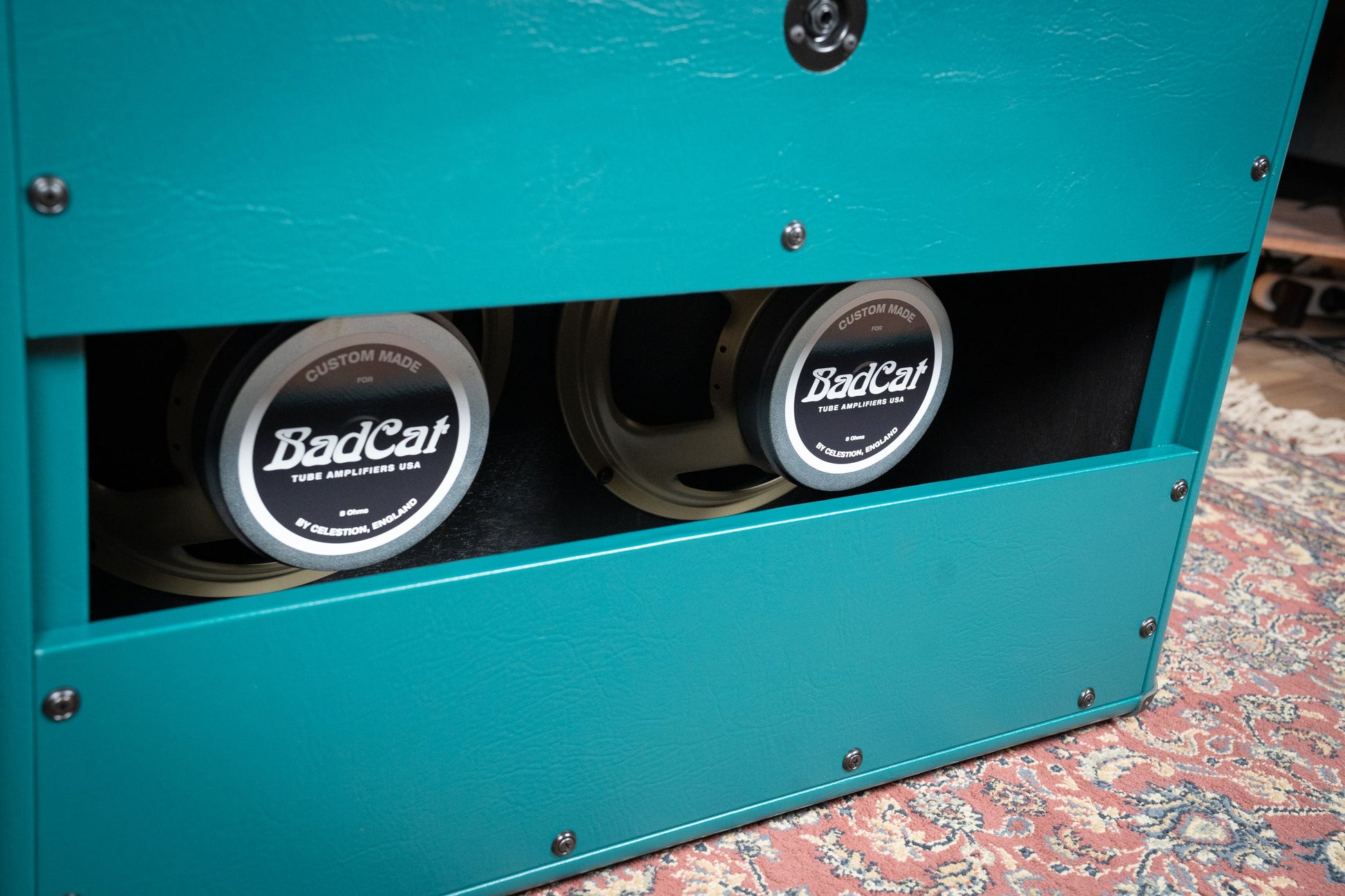 Bad Cat CUSTOM Era 30 2x12" Guitar Cab - Antique Green / Gold Piping