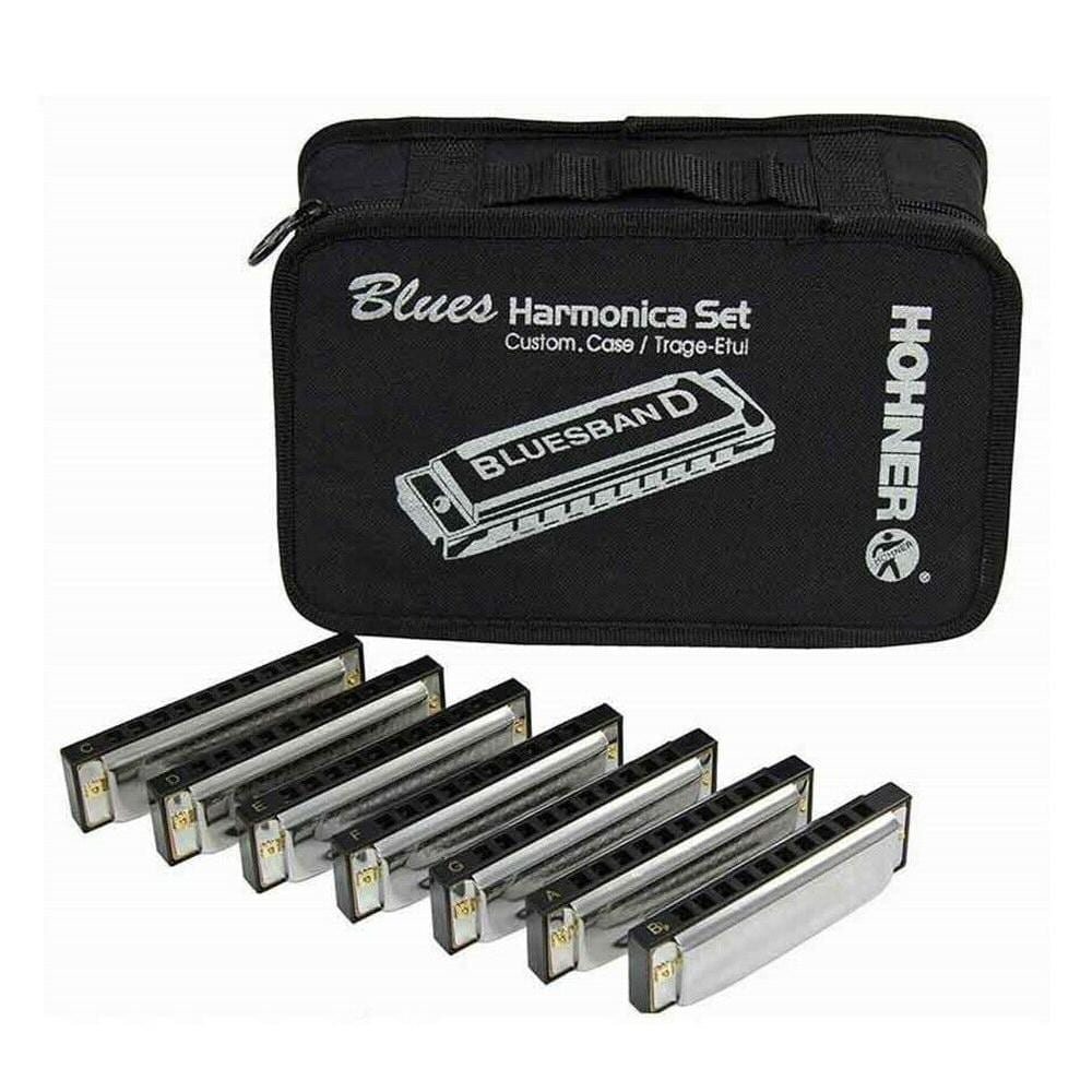 Hohner Blues Band 7pc Harmonica Starter Set w/Case