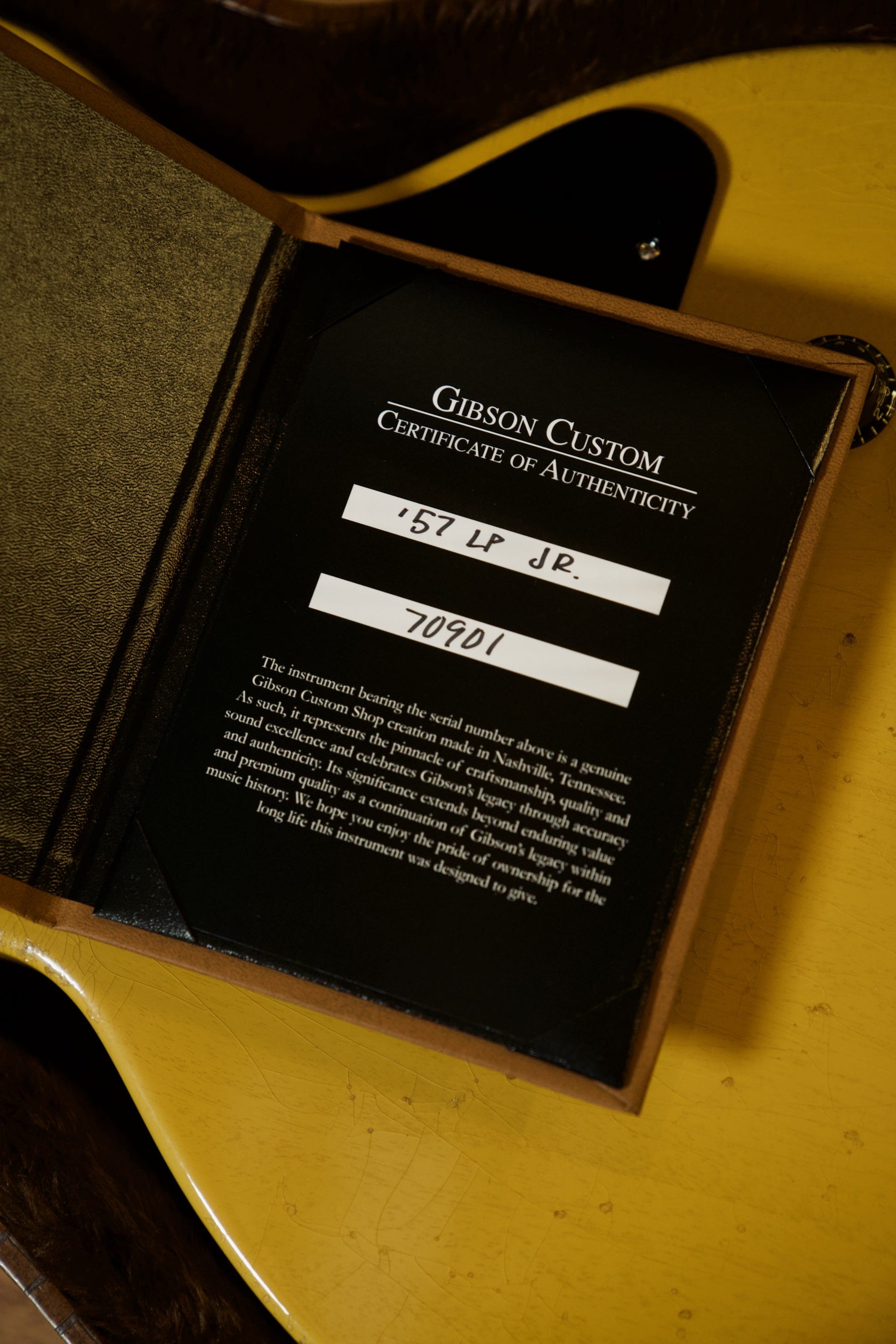 Gibson Murphy Lab 1957 Les Paul Junior Single Cut w/Case - TV Yellow Heavy Aged