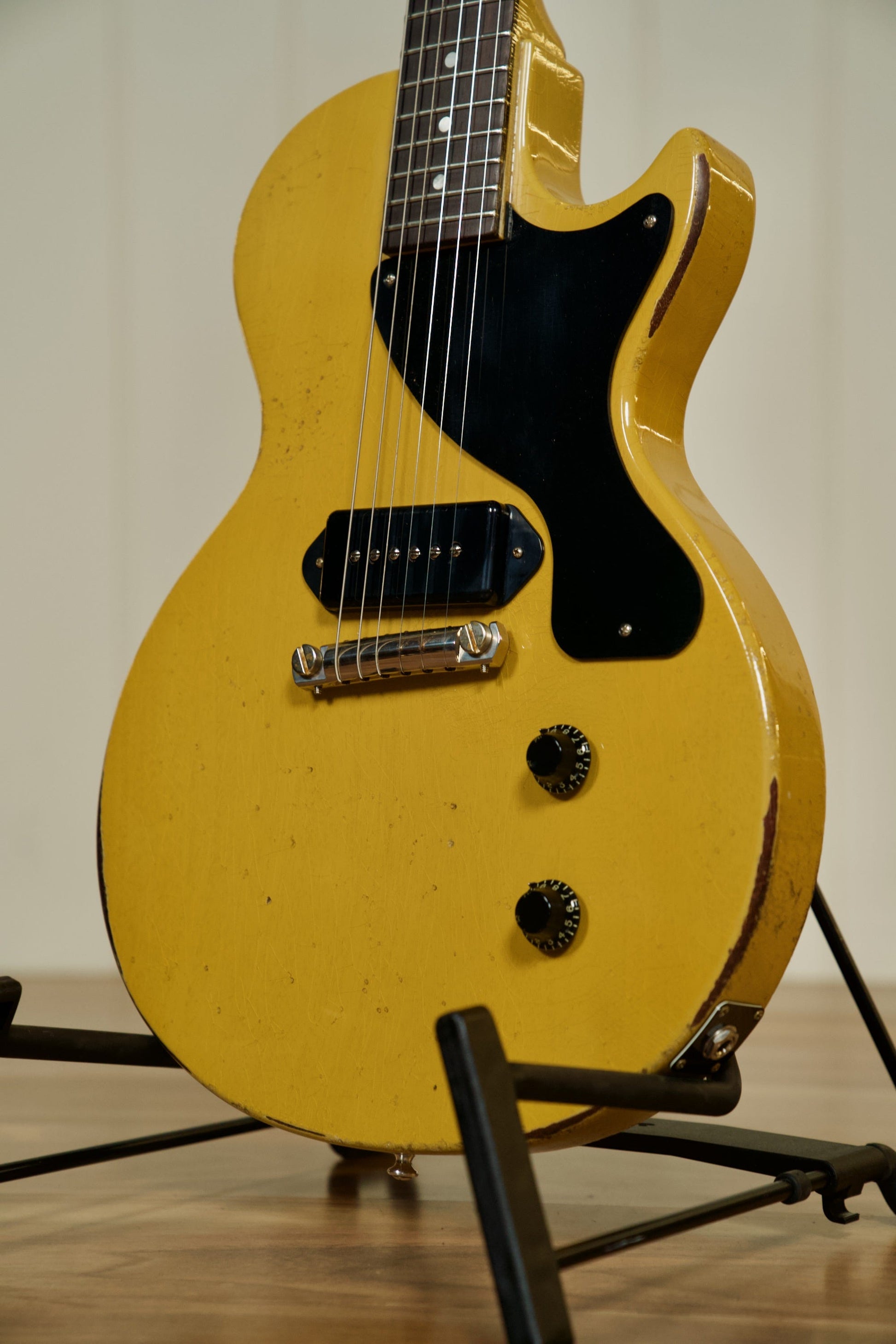 Gibson Murphy Lab 1957 Les Paul Junior Single Cut w/Case - TV Yellow Heavy Aged