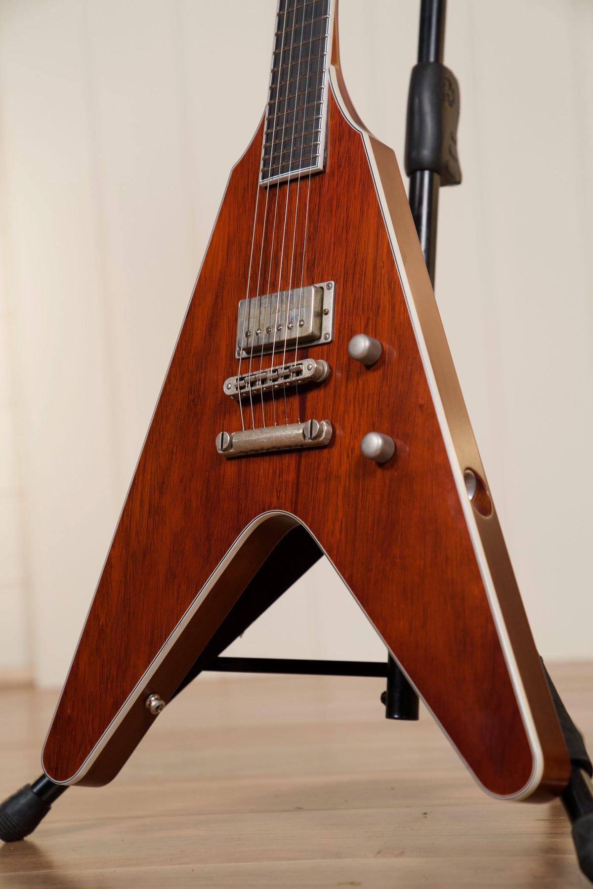 Vance Custom "Clonakilla" Flying V Guitar w/Case - Cherry/Brown/Bordeaux