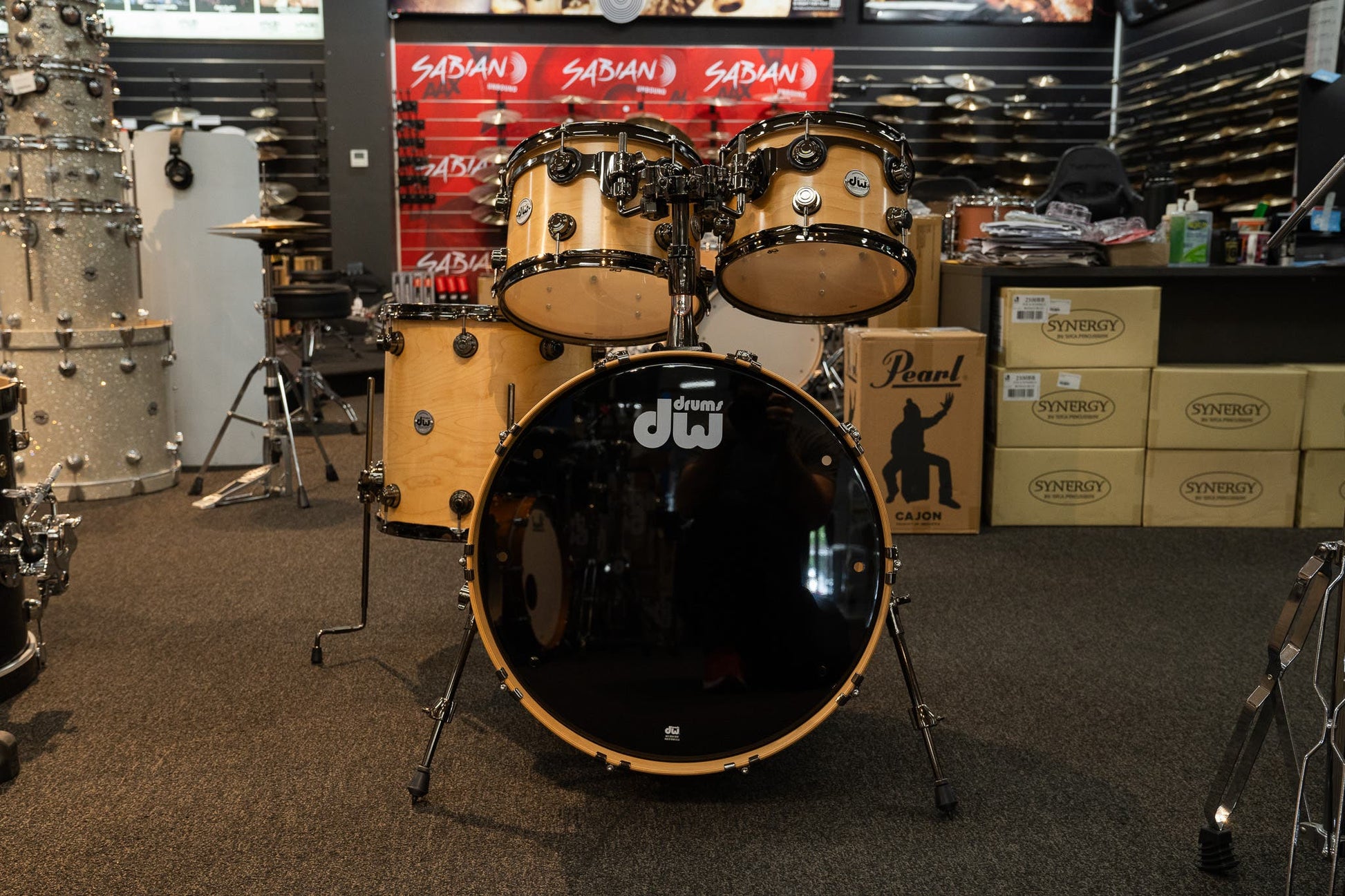 DW Collectors 4pc Drum Kit Shell Pack - Natural Satin Oil - Pre-Owned (Mint)