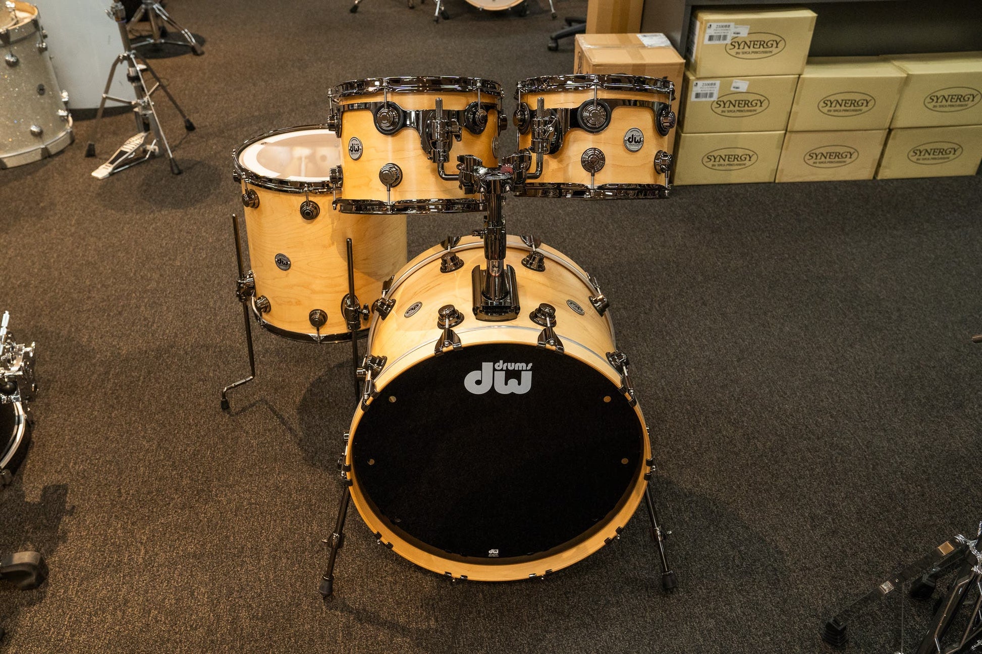 DW Collectors 4pc Drum Kit Shell Pack - Natural Satin Oil - Pre-Owned (Mint)