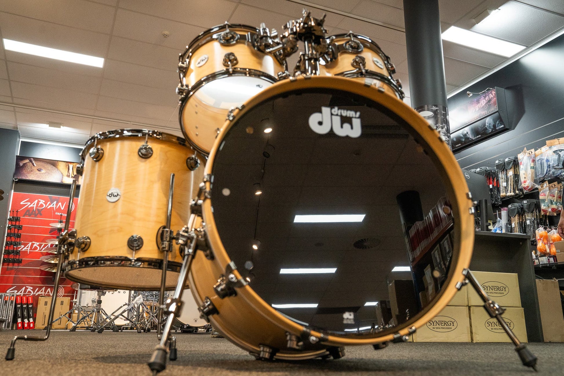 DW Collectors 4pc Drum Kit Shell Pack - Natural Satin Oil - Pre-Owned (Mint)