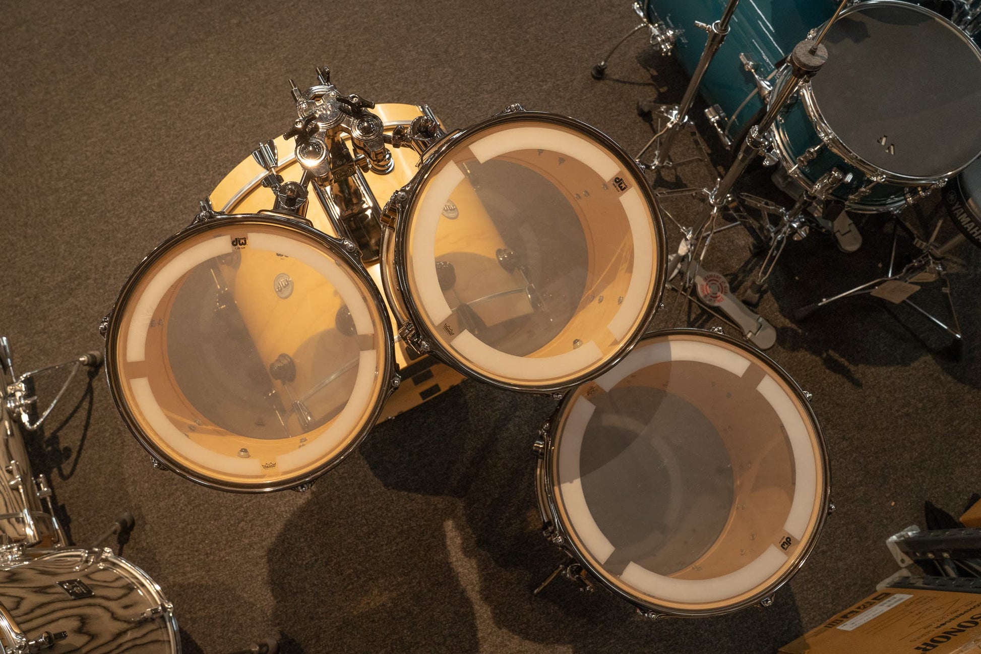 DW Collectors 4pc Drum Kit Shell Pack - Natural Satin Oil - Pre-Owned (Mint)