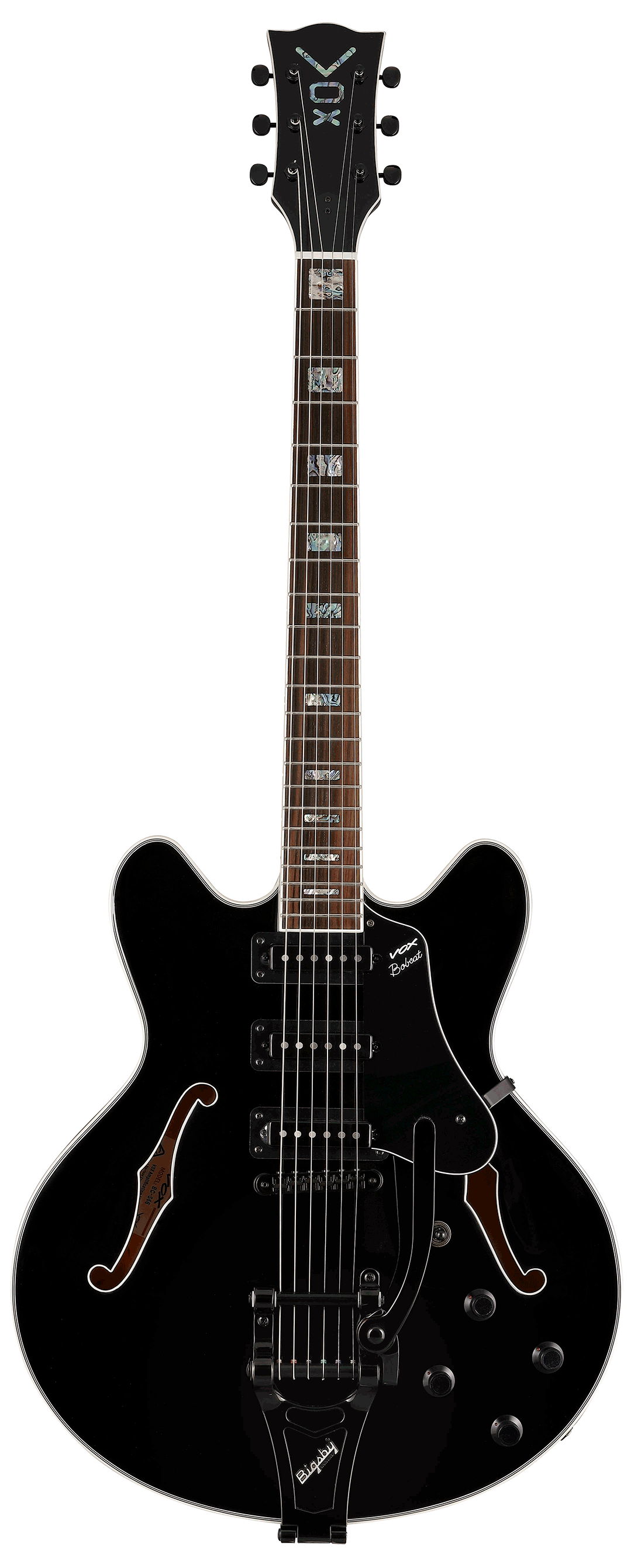 Vox Bobcat S66B Bigsby w/Case - Jet Black