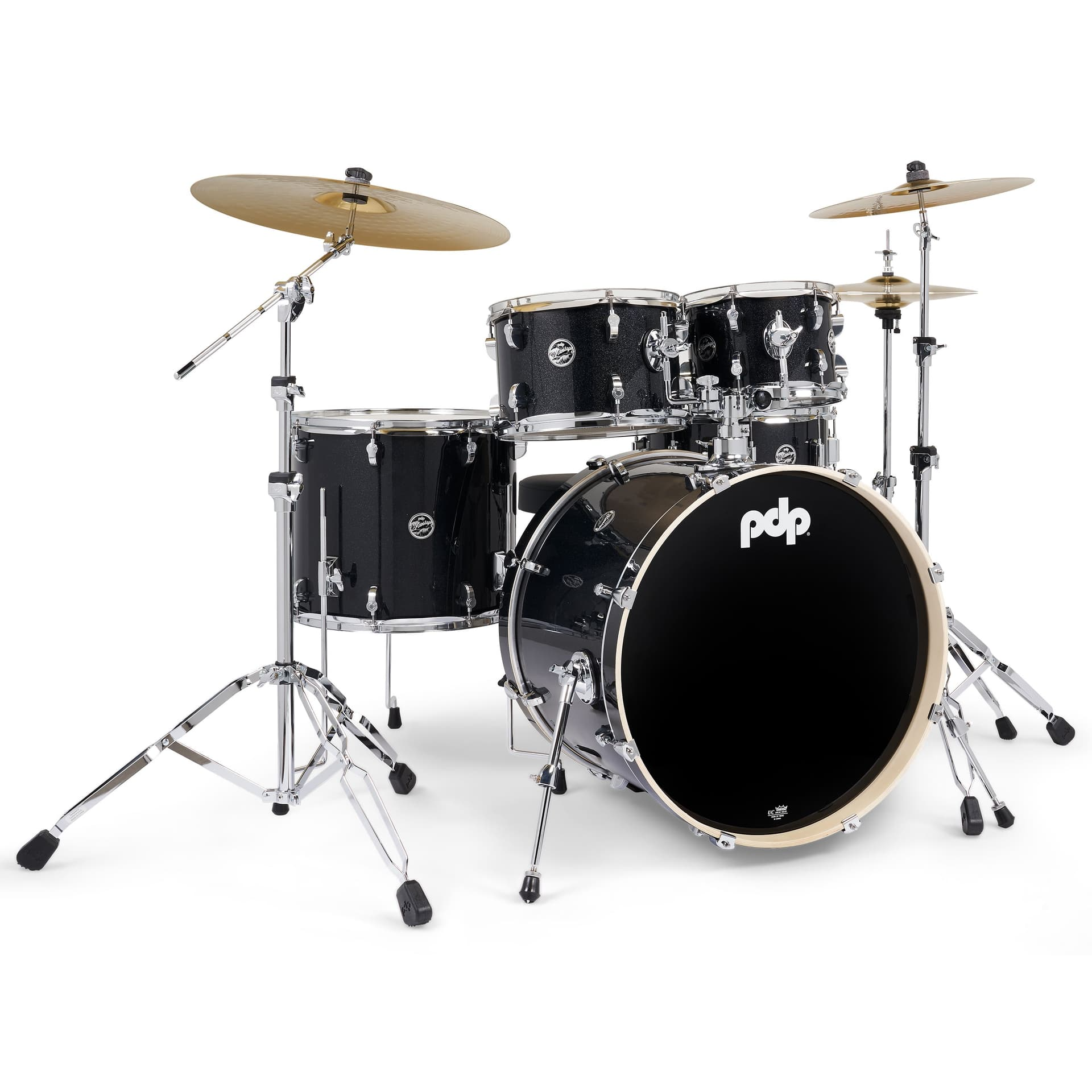 PDP Mainstage 5pc Drum Kit w/HW + Cymbals - Black Sparkle