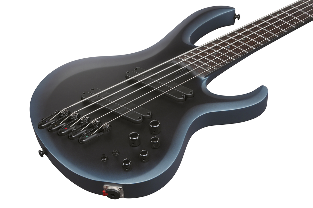 Ibanez BTB605MS 5 String Electric Bass w/ Case - Midnight Arctic Ocean Matte