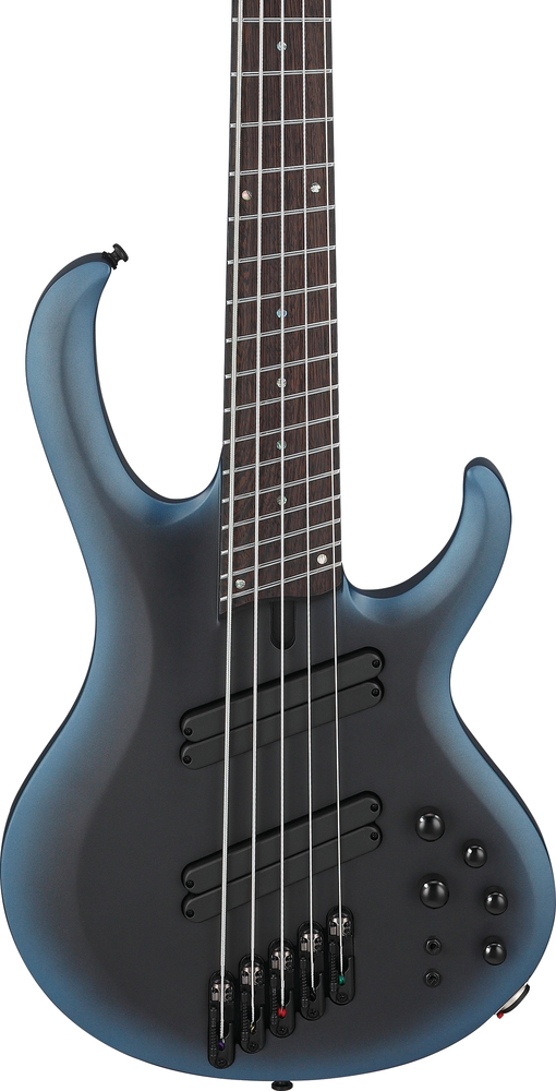 Ibanez BTB605MS 5 String Electric Bass w/ Case - Midnight Arctic Ocean Matte
