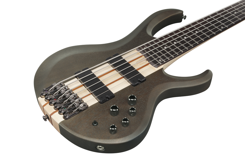 Ibanez BTB606 6 String Electric Bass - Transparent Gray Flat