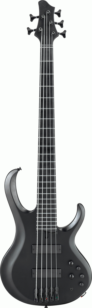 Ibanez Iron Label BTB625EX 5-String Bass - Black Flat