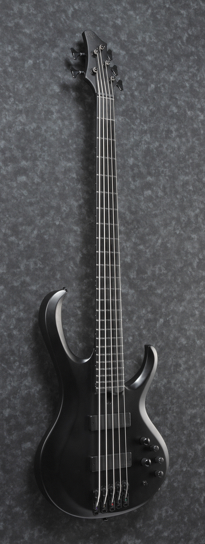 Ibanez Iron Label BTB625EX 5-String Bass - Black Flat