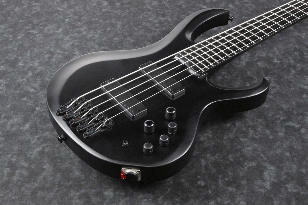 Ibanez Iron Label BTB625EX 5-String Bass - Black Flat