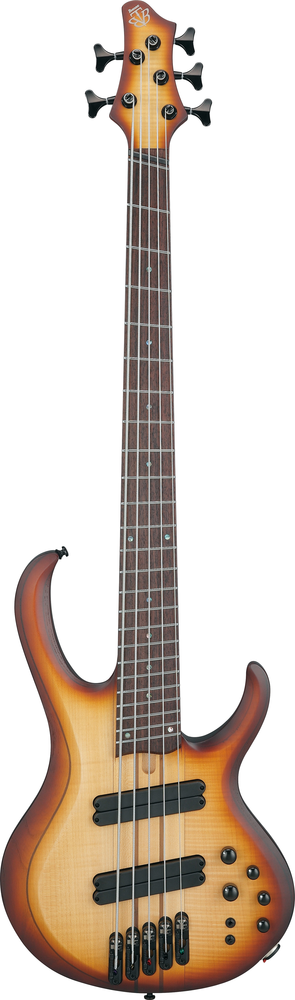 Ibanez BTB705LMNNF 5 String Electric Bass Guitar - Natural Browned Burst Flat