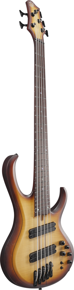 Ibanez BTB705LMNNF 5 String Electric Bass Guitar - Natural Browned Burst Flat