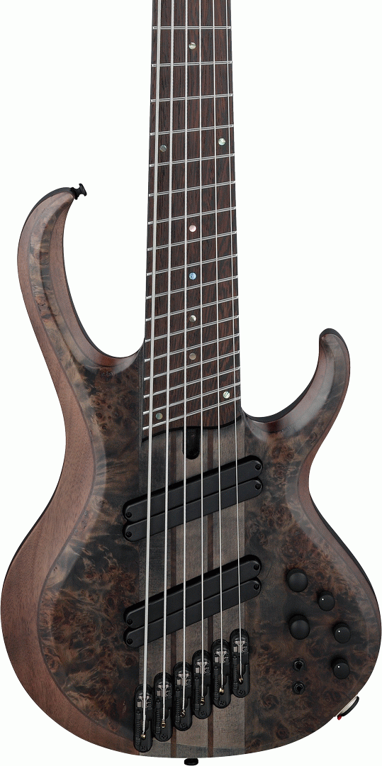 Ibanez BTB806MS TGF 6-String Multi-Scale Electric Bass - Transparent Gray Flat