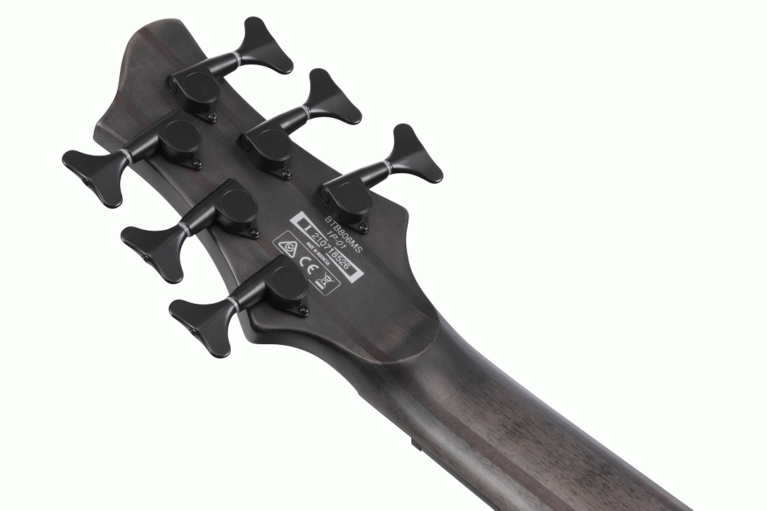 Ibanez BTB806MS TGF 6-String Multi-Scale Electric Bass - Transparent Gray Flat