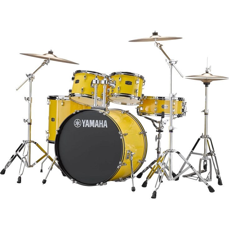 Yamaha Rydeen 5pc Euro Drum Kit - Mellow Yellow w/FREE DS550 STOOL!
