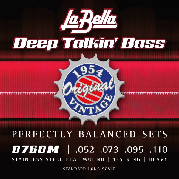 La Bella Bass 0760M DTB 1954 OG Flatwound Bass Strings - 52-110