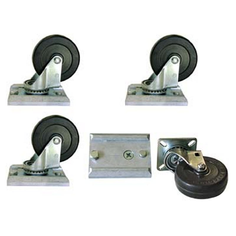 CASTER SET - 3" TRACK-LOC REMOVABLE