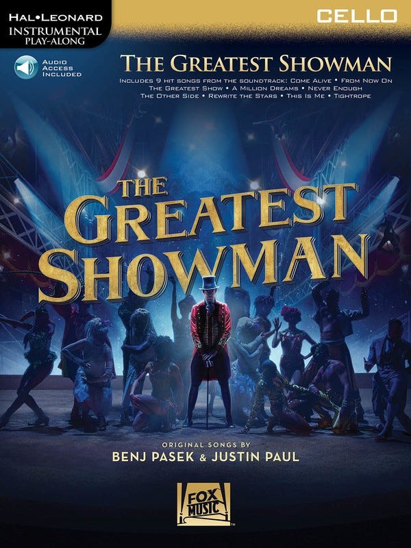 Greatest Showman Soundtrack Cello BOOK/ON LINE AUDIO  (HAL LEONARD)
