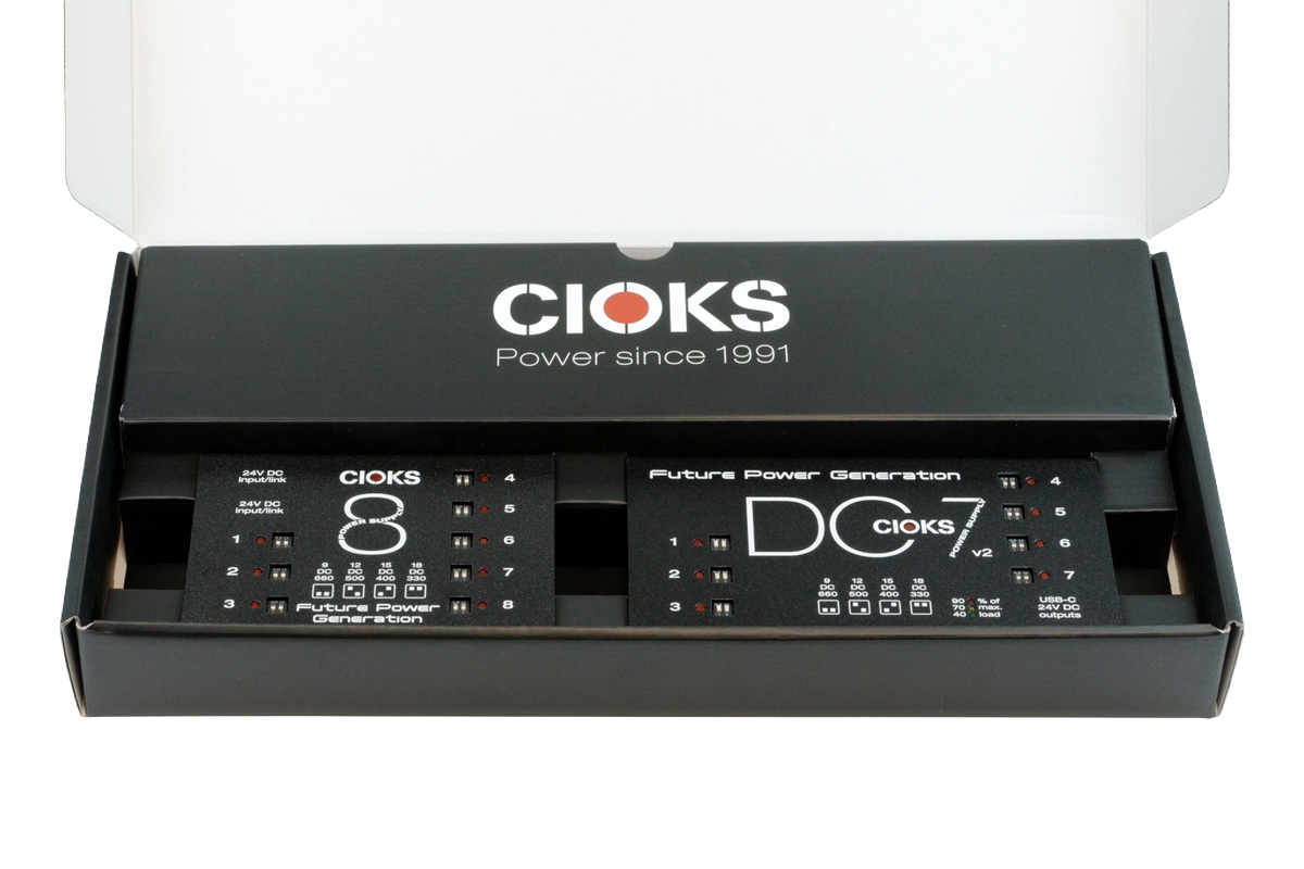 Cioks Superpower DC7 v2 + C8E Pedal Power Supply Bundle (CI-SP-BUNDLE)