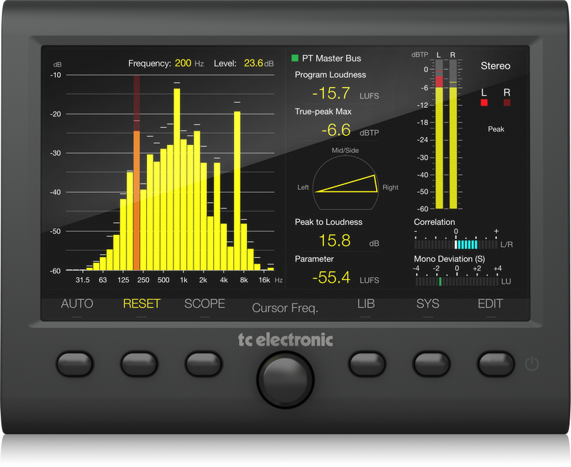 TC Electronic CLARITY M STEREO Stereo Audio Meter w/7" High Res Display and USB
