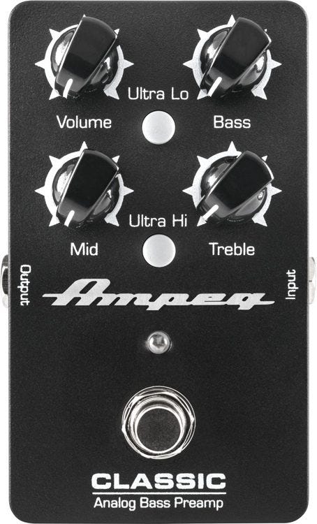 Ampeg CLASSIC Analog Bass Preamp Pedal