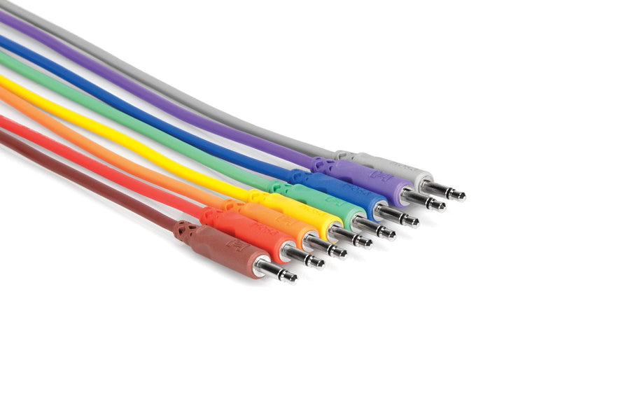 HOSA Unbalanced Patch Cables 3.5 mm TS to Same (3ft) (8 Pack)