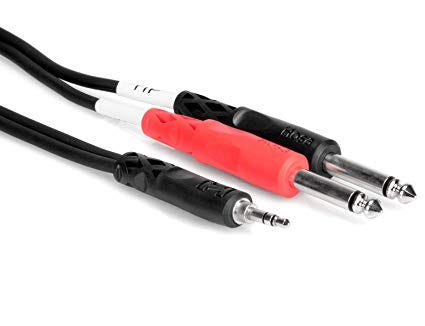 Hosa 3.5mm TRS - Dual 1/4" Jack Cable - 3m (10ft)