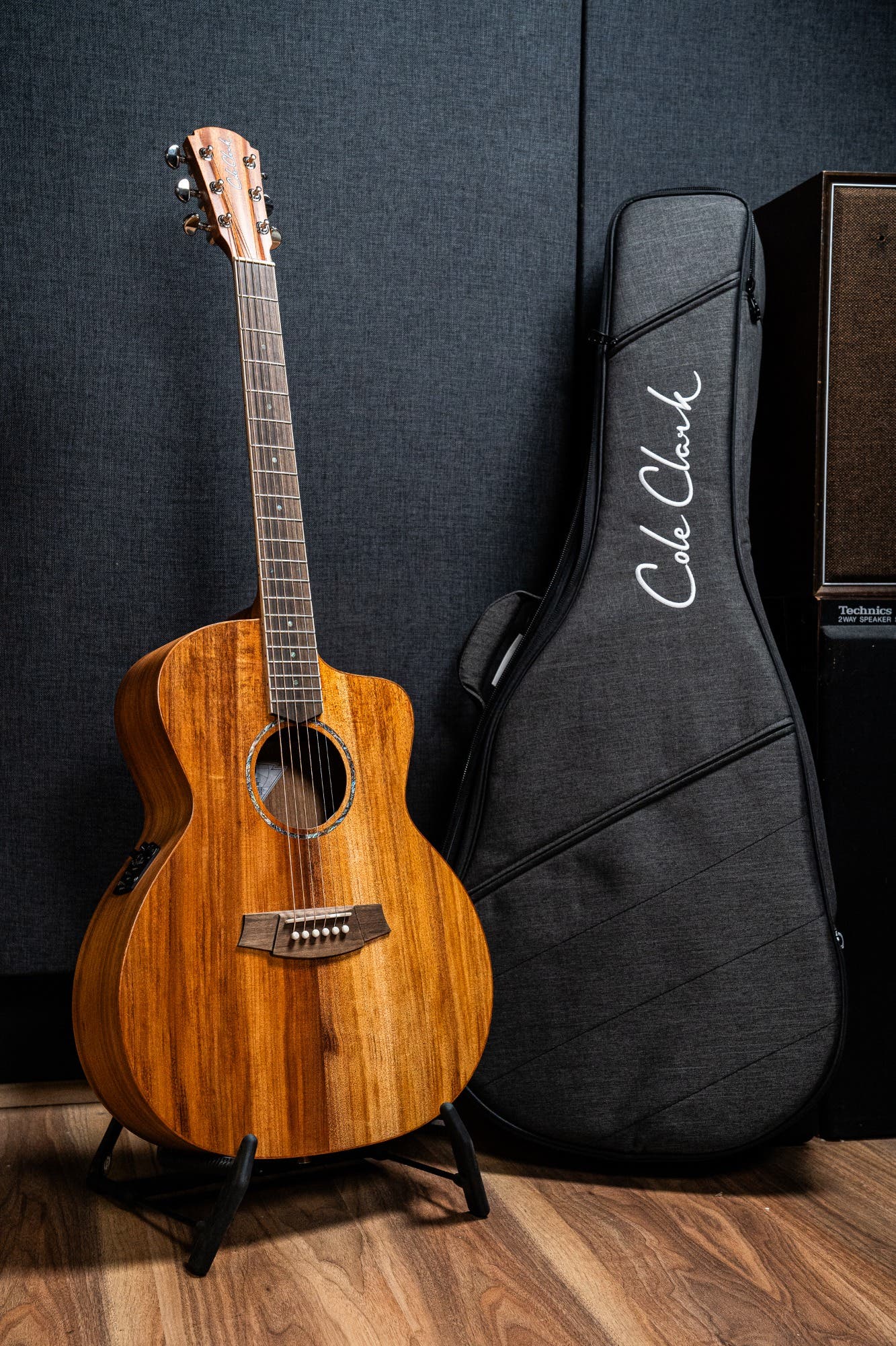 Cole Clark CCSAN1EC-BLBL Studio GA Acoustic Guitar - Blackwood