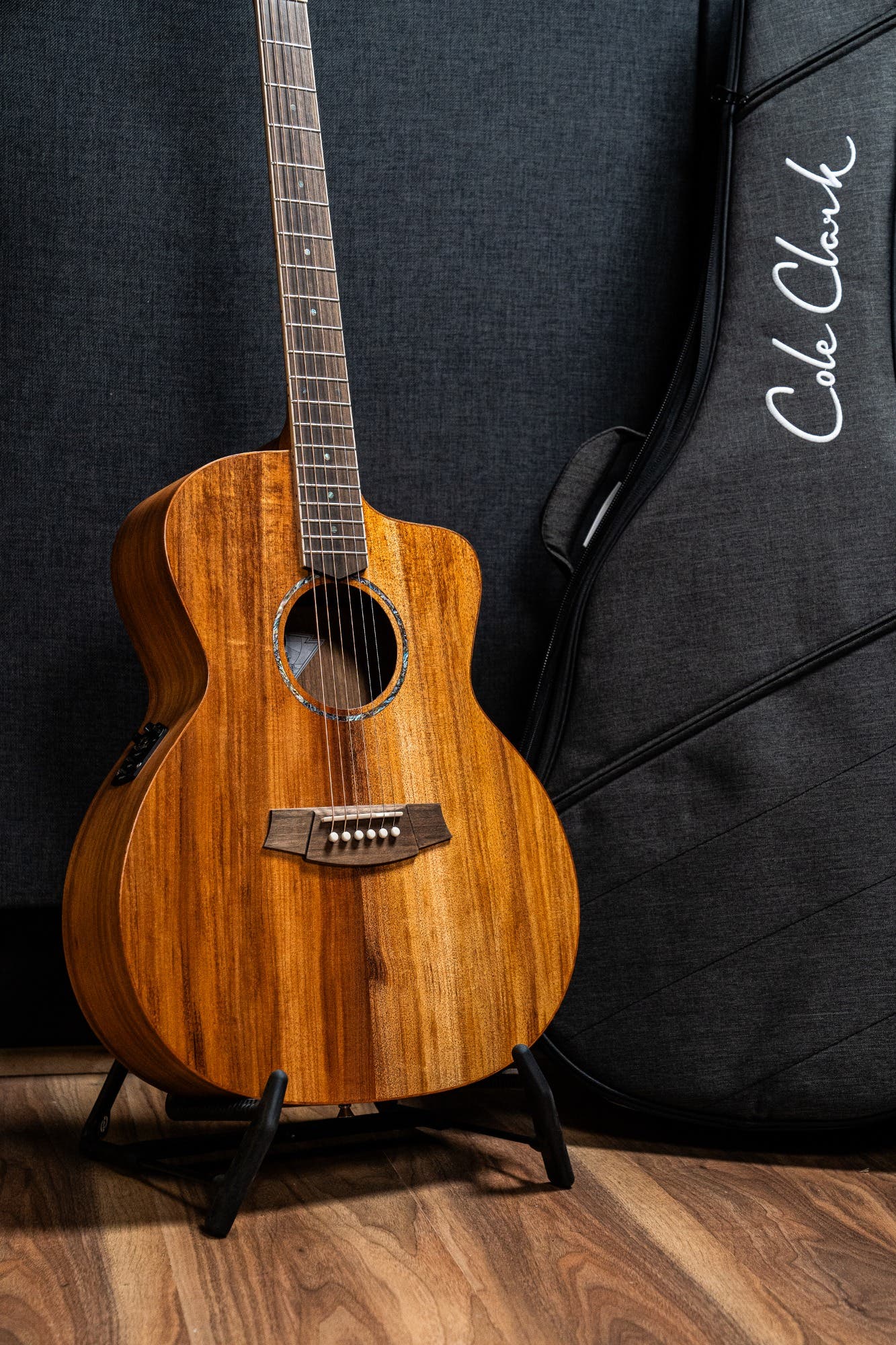 Cole Clark CCSAN1EC-BLBL Studio GA Acoustic Guitar - Blackwood