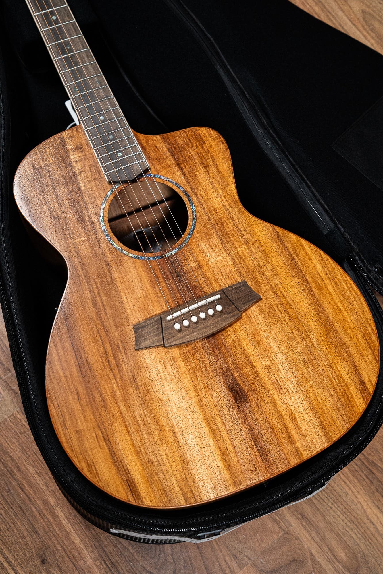 Cole Clark CCSAN1EC-BLBL Studio GA Acoustic Guitar - Blackwood