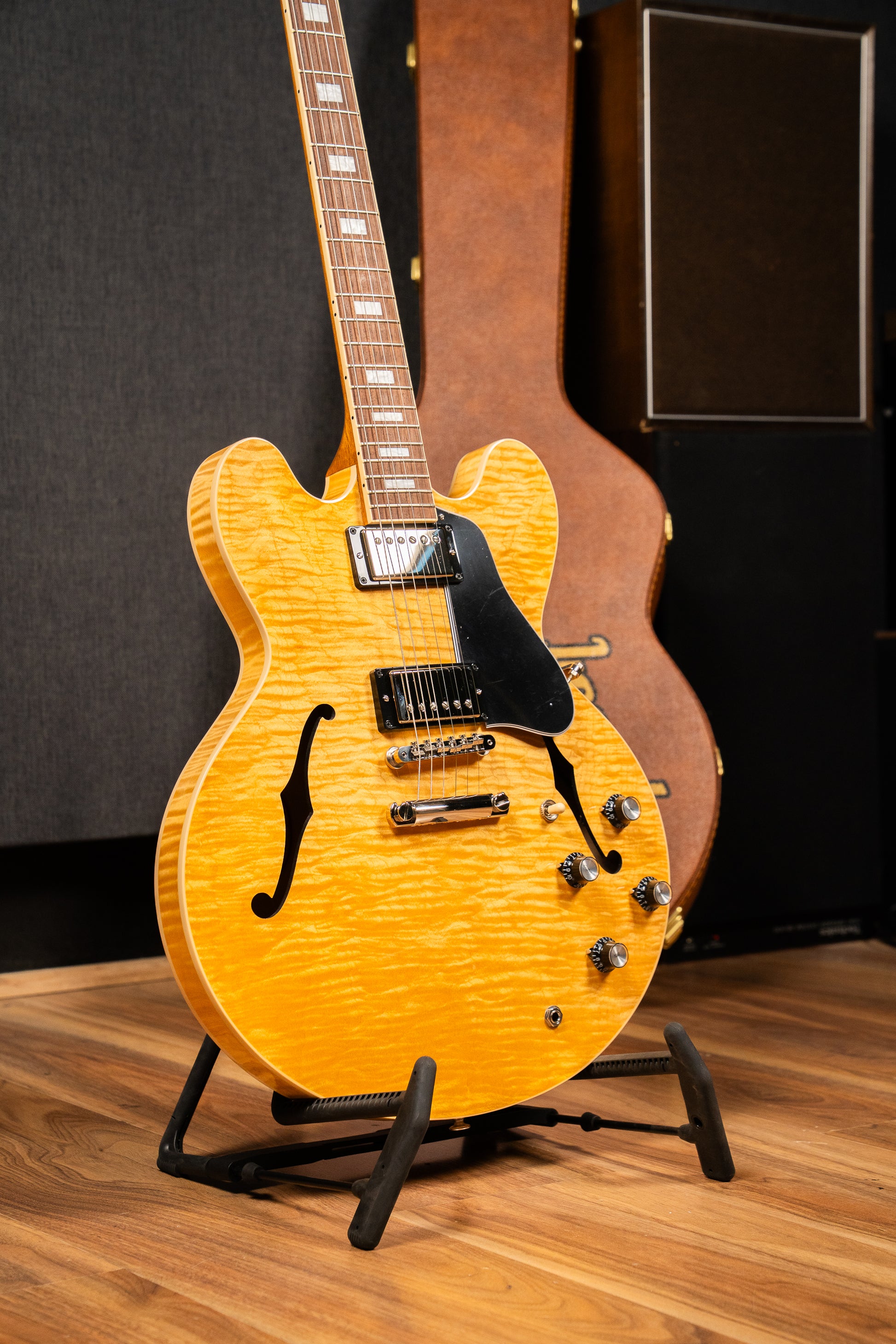 Gibson ES-335 Figured w/Case - Honey Amber - Pre-Owned