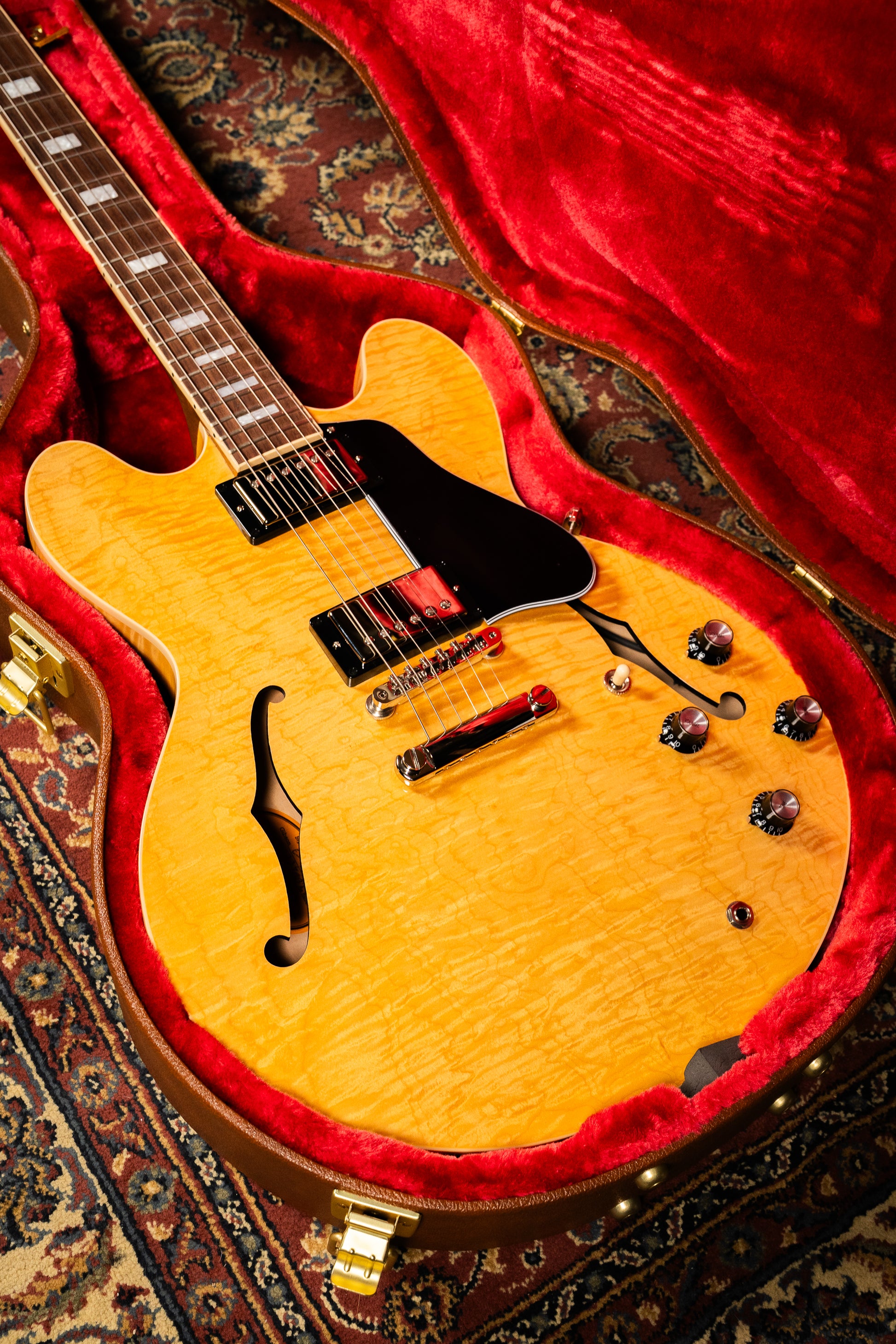 Gibson ES-335 Figured w/Case - Honey Amber - Pre-Owned