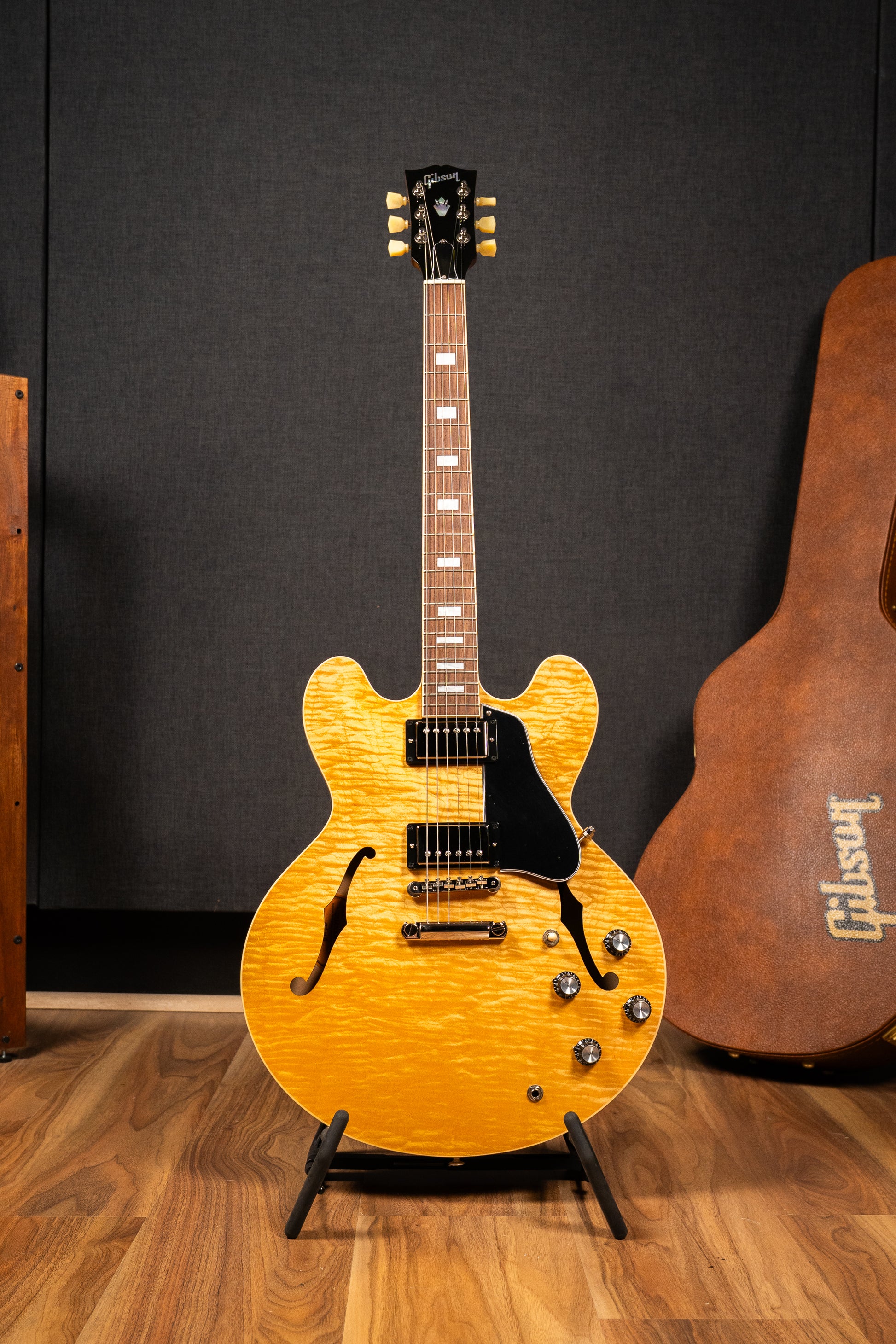 Gibson ES-335 Figured w/Case - Honey Amber - Pre-Owned