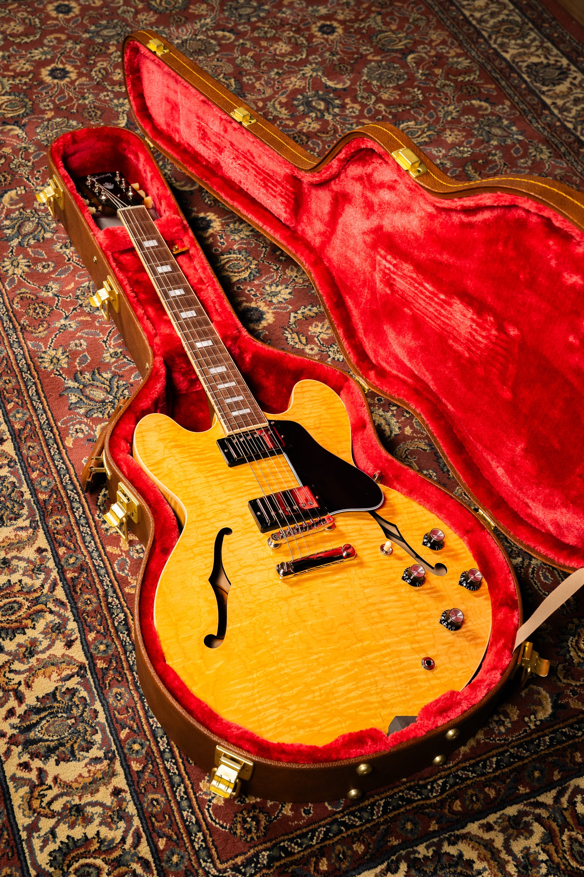 Gibson ES-335 Figured w/Case - Honey Amber - Pre-Owned