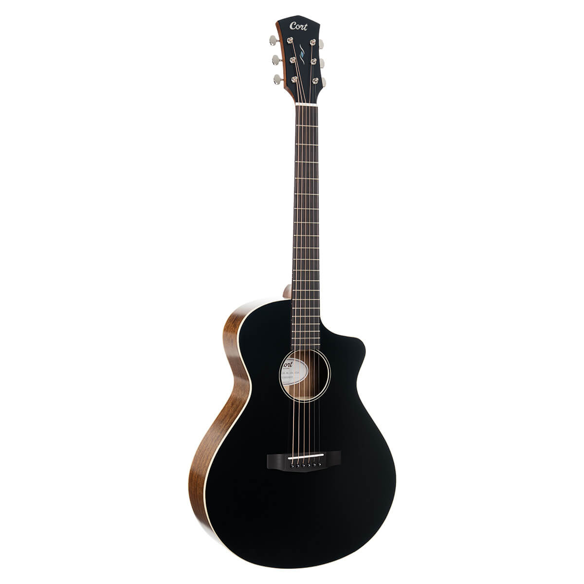 Cort Core-MC Ovangkol Acoustic Guitar - Black Top Semi Gloss