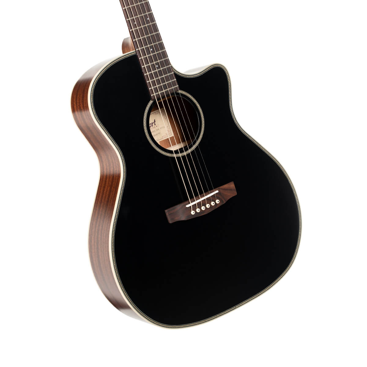 Cort Essence GA4 Acoustic Guitar - Black Top Semi Gloss