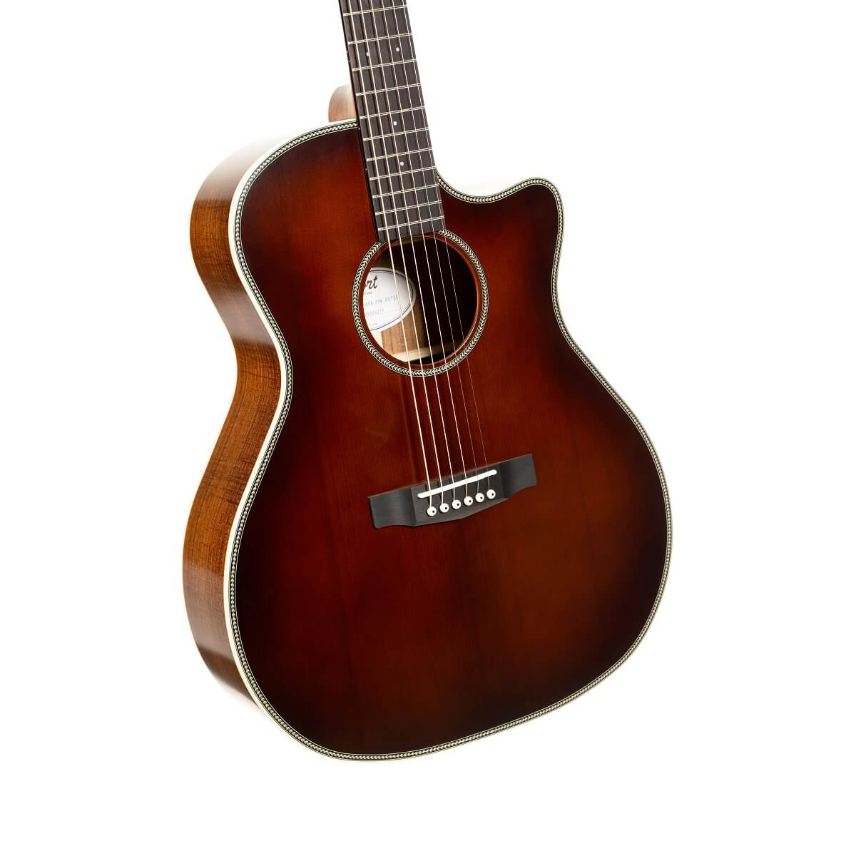Cort Essence GA4 Acoustic Guitar - Brown Burst Semi Gloss (Adirondack / Blackwood)