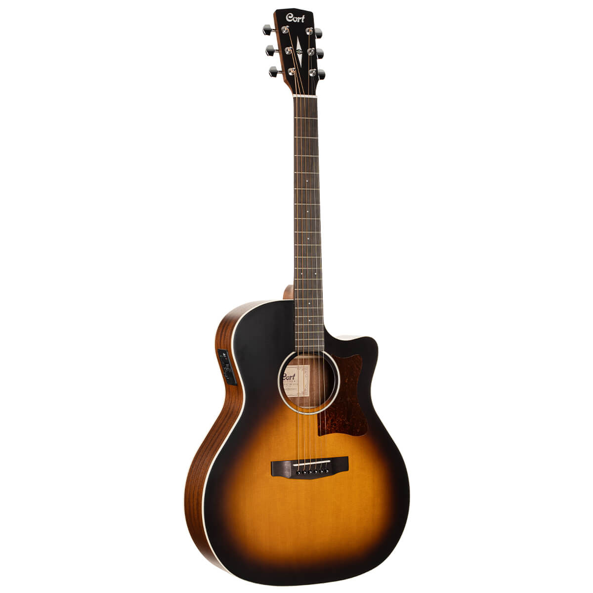 Cort GA1E Grand Auditorium Acoustic Guitar - Open Pore Sunburst