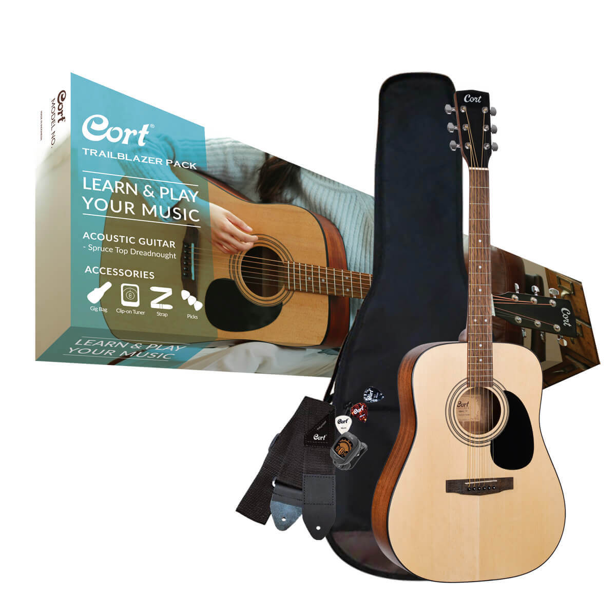 Cort Trailblazer Acoustic Guitar Package (CAP810)