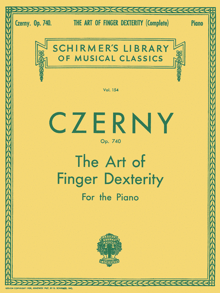 Czerny - Art Of Finger Dexterity Op 740 Piano