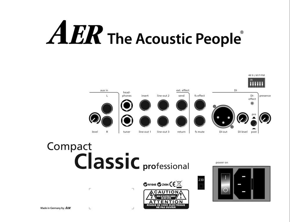 AER Compact Classic Pro 60w Acoustic Guitar Amp